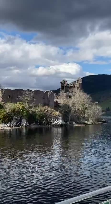 Urquhart Castle filmed from the loch on a recent trip